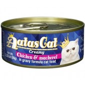 Aatas Cat Creamy Chicken & Mackerel in Gravy Formula 80g 1 carton (24 cans)